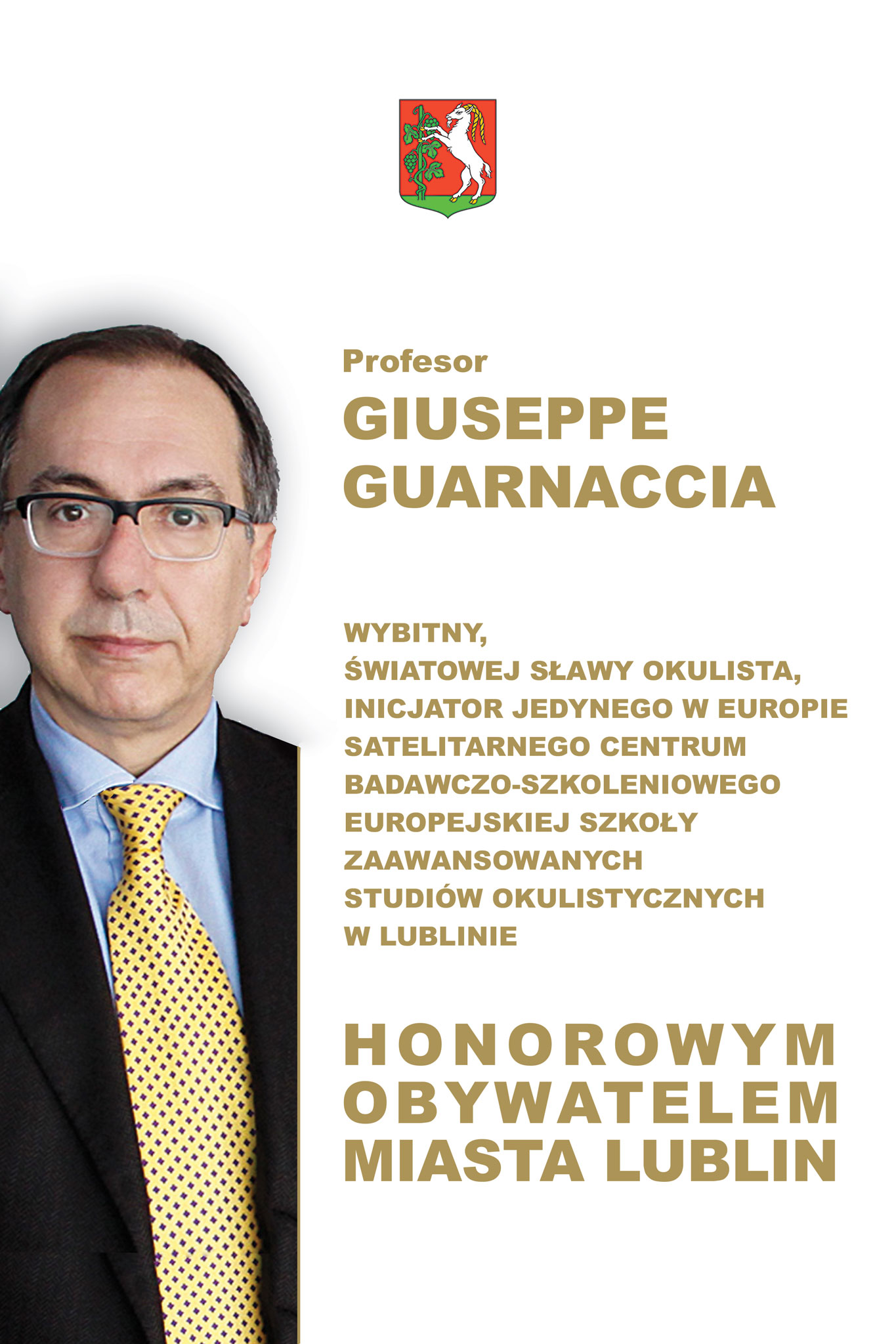 Okulista prof. Giuseppe Guarnaccia nowym, Honorowym Obywatelem Lublina - Zdjęcie główne