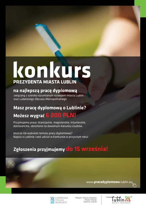 Lublin: Miasto nagrodzi najlepsze prace dyplomowe - Zdjęcie główne