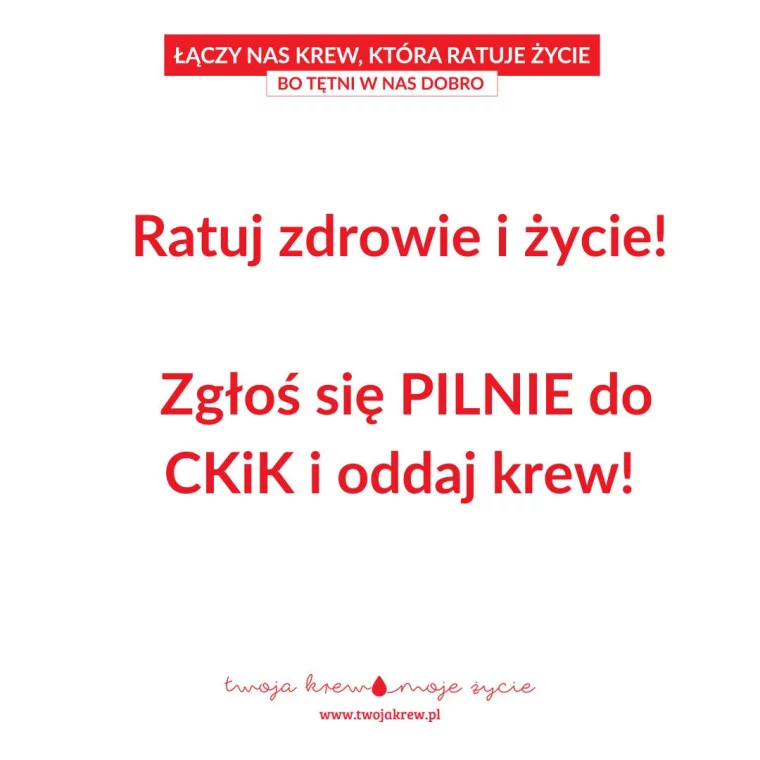 Pilny apel Regionalnego Centrum Krwiodawstwa i Krwiolecznictwa. Krew możesz oddać i u nas w Lublinie - Zdjęcie główne