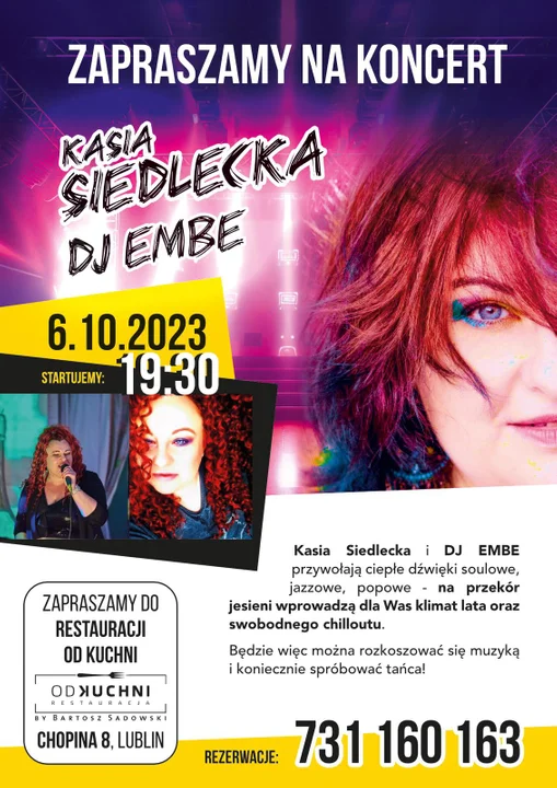 Lublin: Koncert Kasi Siedleckiej i DjEMBE. Zagrają w najbliższy piątek - Zdjęcie główne