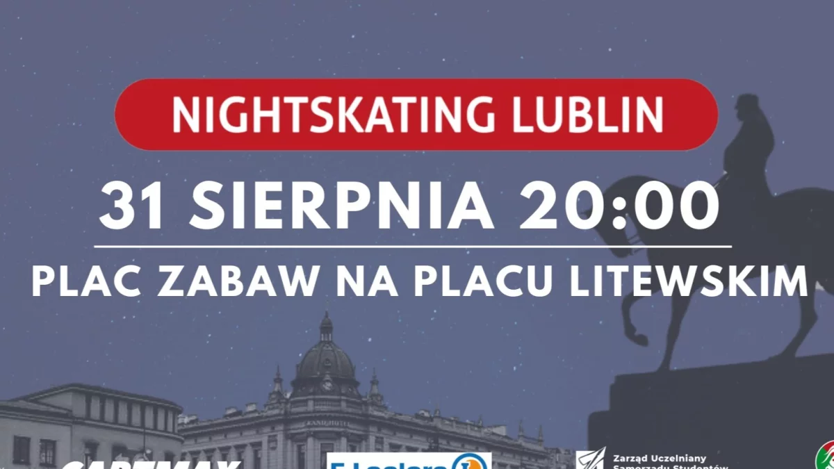 Lublin na rolkach: Nocny przejazd ulicami miasta - Zdjęcie główne