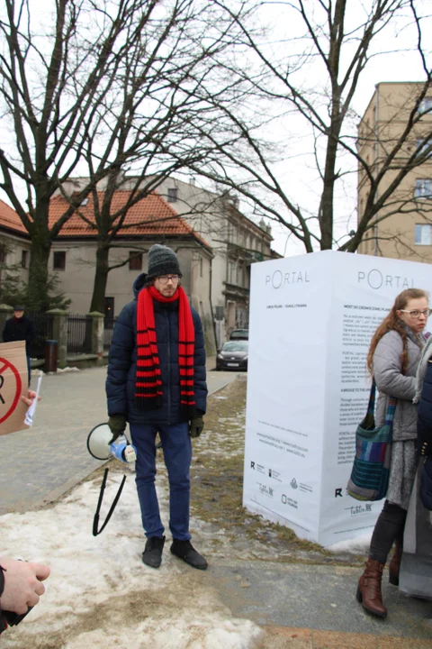 Protest "Nie dla muru" w Lublinie