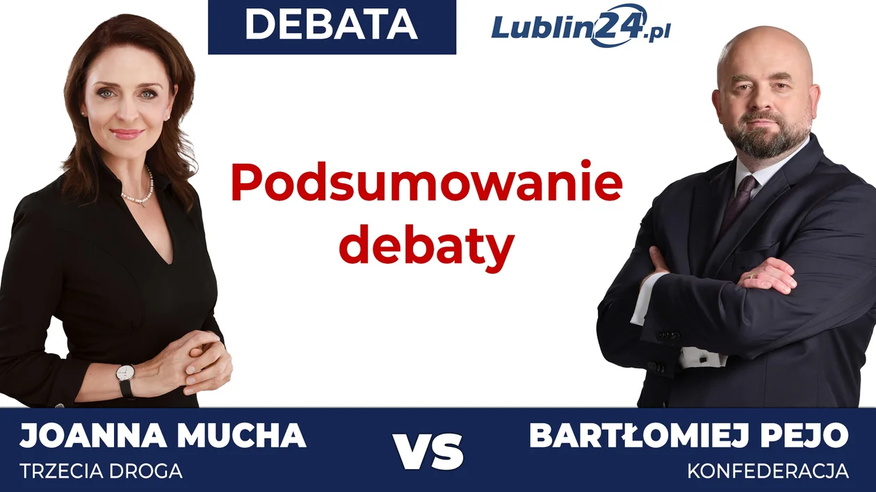 Debata Lublin24.pl: Joanna Mucha kontra Bartłomiej Pejo (CZ. 5). Podsumowanie [WIDEO] - Zdjęcie główne
