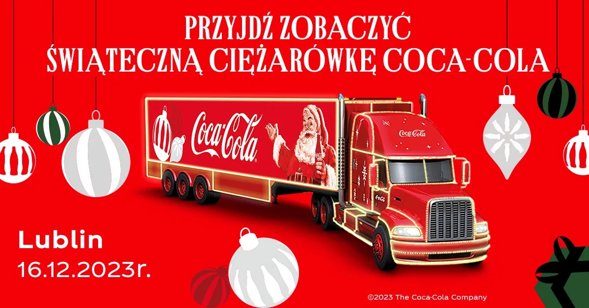 Świąteczna ciężarówka Coca-Coli odwiedzi Lublin - Zdjęcie główne