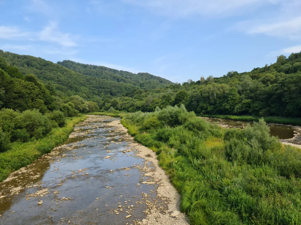 Wyschnięty San w Bieszczadach