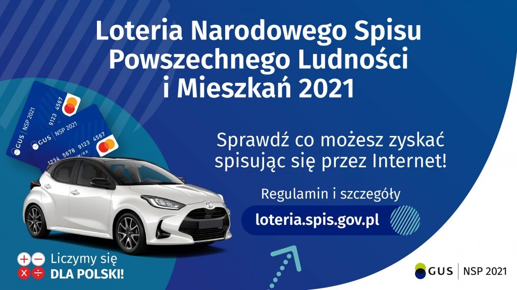 Lublin: trwa Loteria Narodowego Spisu Powszechnego Ludności i Mieszkań 2021. Do wygrania m.in. samochody - Zdjęcie główne