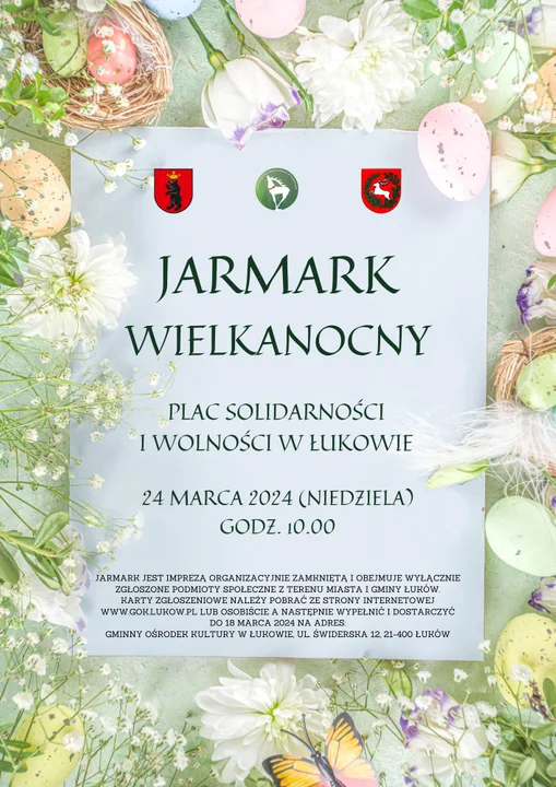 Jarmark Wielkanocny  na Placu Wolności i Solidarności w Łukowie. Już w niedzielę 24 marca o 10.00 - Zdjęcie główne