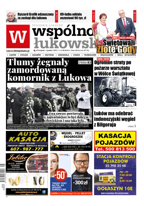 Najnowszy numer Wspólnoty Łukowskiej (29 listopada 2022) - Zdjęcie główne