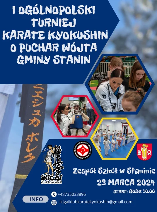 Zapraszamy na I Ogólnopolski Turniej Karat Kyokushin o Puchar Wójta Gminy Stanin - Zdjęcie główne