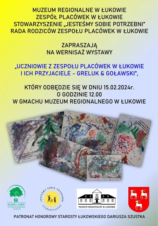 Wystawa "Uczniowie Zespołu Placówek w Łukowie i ich Przyjaciele: Greluk & Goławski" - Zdjęcie główne