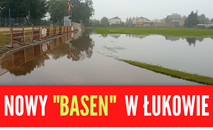 ŁUKÓW. Stadion Orląt pod wodą (WIDEO) - Zdjęcie główne