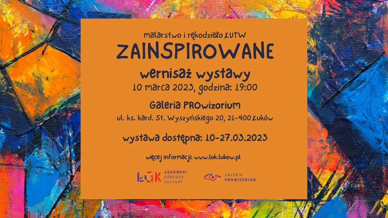 Wystawa prac słuchaczy ŁUTW pt. „Zainspirowane”. Wernisaż już 10 marca - Zdjęcie główne