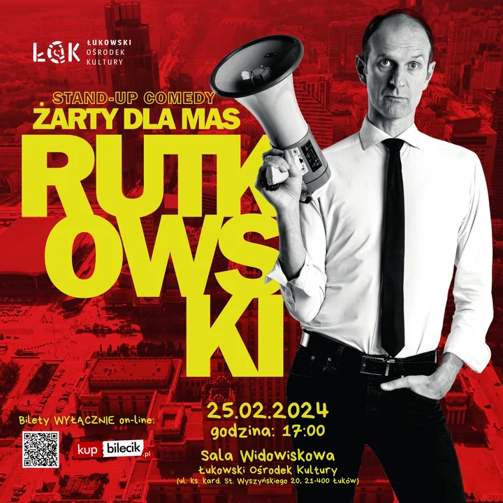 Stand-up w ŁOK: Rafał Rutkowski z nowym programem „Żarty dla mas” - Zdjęcie główne