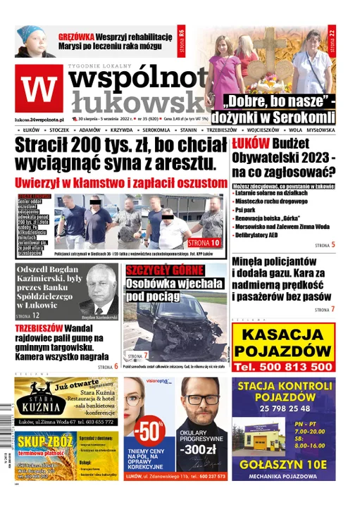 Najnowszy numer Wspólnoty Łukowskiej (30 sierpnia 2022) - Zdjęcie główne