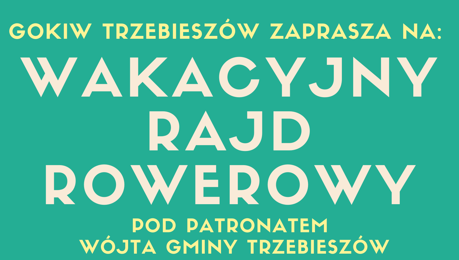 Gmina Trzebieszów zaprasza na Wakacyjny Rajd Rowerowy - Zdjęcie główne