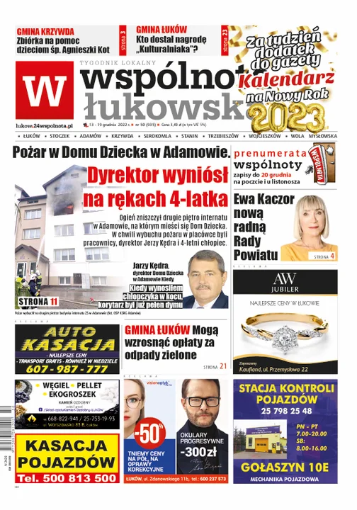 Najnowszy numer Wspólnoty Łukowskiej (13 grudnia 2022) - Zdjęcie główne