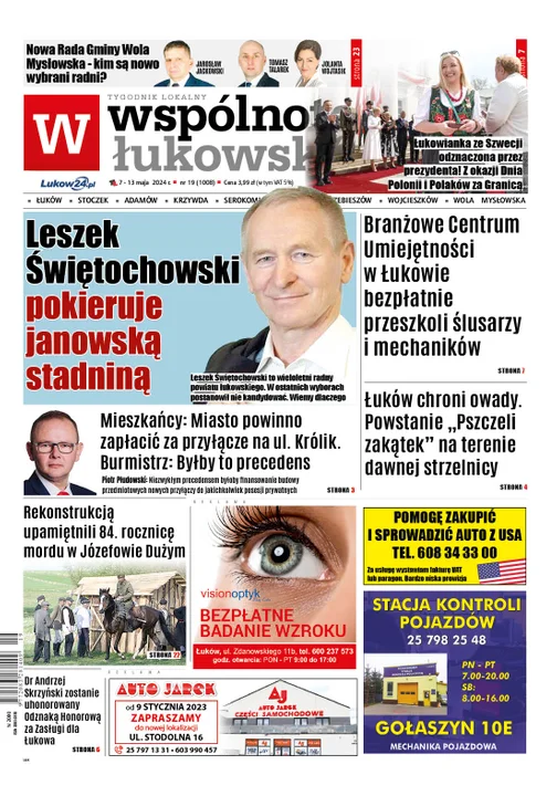 Najnowsze wydanie Wspólnoty Łukowskiej 7 maja 2024r - Zdjęcie główne