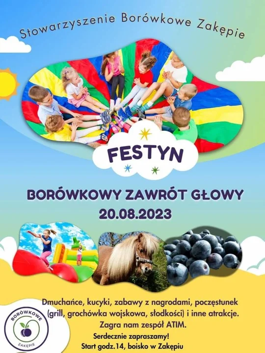 "Borówkowy Zawrót Głowy" w Zakępiu już w najbliższą niedzielę - Zdjęcie główne