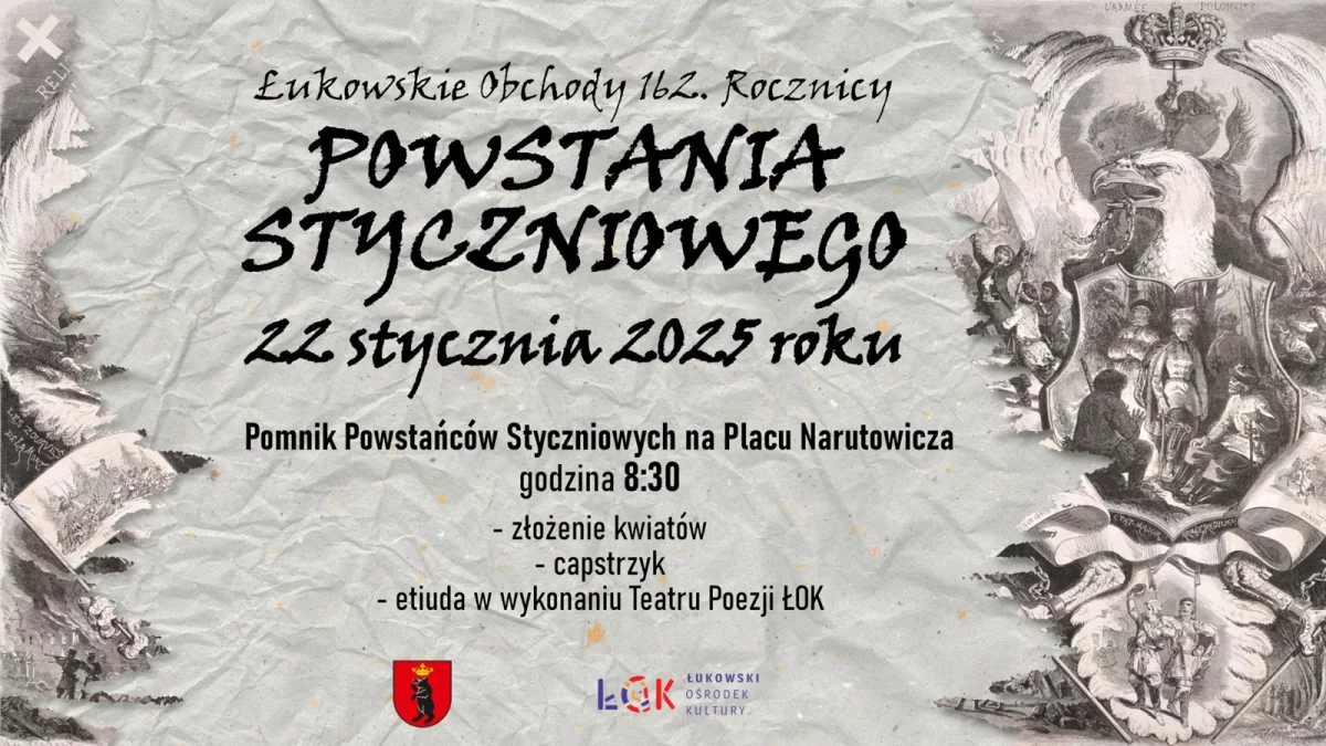 Łuków pamięta o bohaterach – 162. Rocznica Powstania Styczniowego - Zdjęcie główne