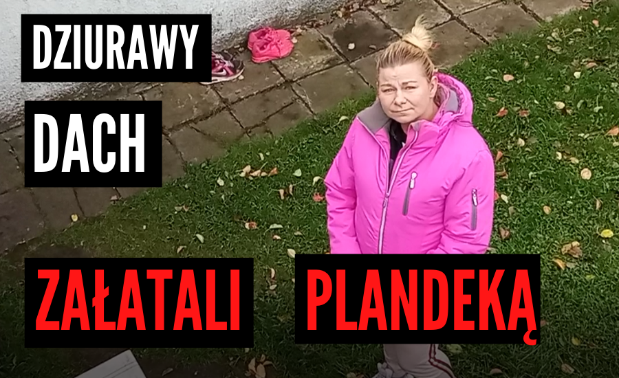 ŁUKÓW. "Plandeką załatali nam dziurawy dach. Woda nadal cieknie" (WIDEO) - Zdjęcie główne