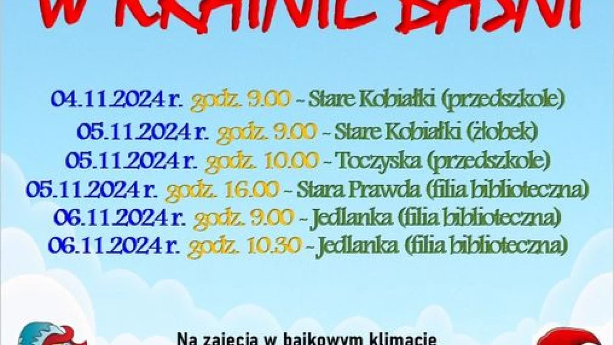 Dzień Postaci z Bajek w gminnej bibliotece. Przebierz się za ulubionego bohatera. - Zdjęcie główne