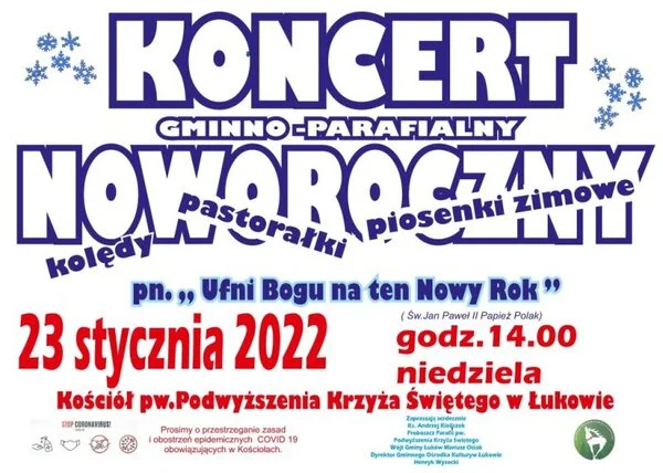  ŁUKÓW Koncert Noworoczny w kościele Podwyższenia Krzyża Św. W niedzielę 23 stycznia - Zdjęcie główne