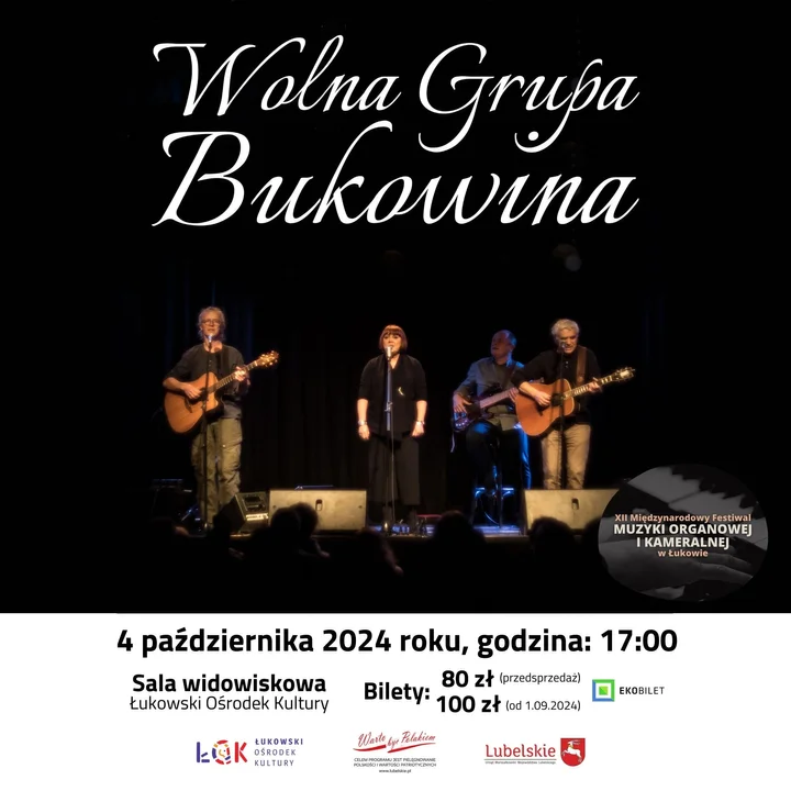 Zapraszamy na koncert zespołu Wolna Grupa Bukowina w ŁOK - Zdjęcie główne