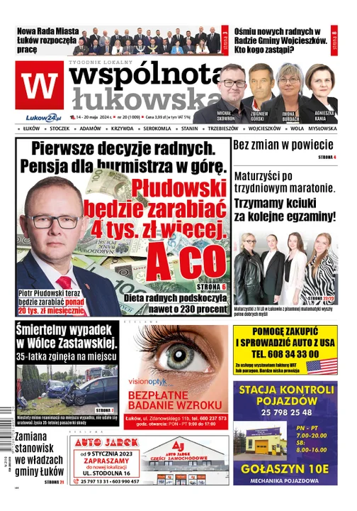 Najnowsze wydanie Wspólnoty Łukowskiej 14 maja 2024r - Zdjęcie główne