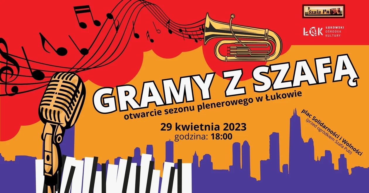 Plenerowy koncert „Gramy z Szafą”. W sobotę 29 kwietnia - Zdjęcie główne