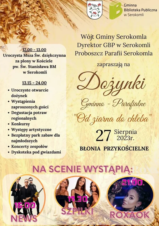 Dożynki w gminie Serokomla. Co nas czeka w najbliższą niedzielę? [PROGRAM] - Zdjęcie główne