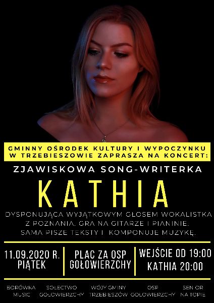 GMINA TRZEBIESZÓW Kathia zagra w Gołowierzchach - Zdjęcie główne