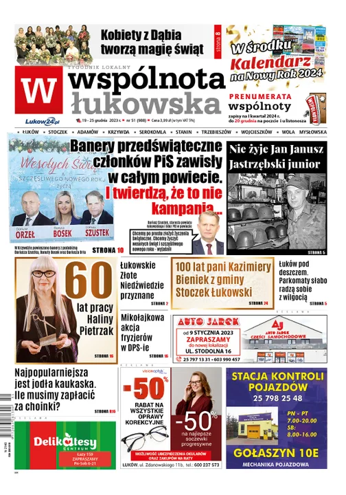 Najnowsze wydanie Wspólnoty Łukowskiej 19 grudnia 2023 r - Zdjęcie główne