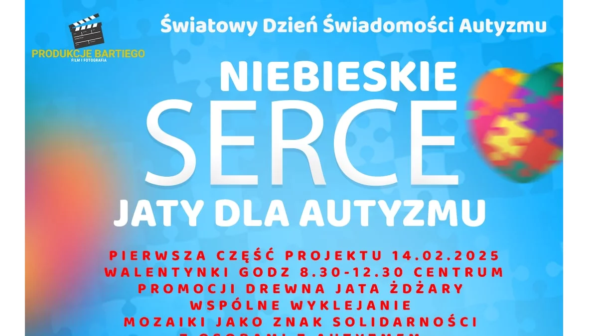 Zaproszenie na wspólne układanie mozaiki w ramach akcji NIEBIESKIE SERCE JATY DLA AUTYZMU. Już 14 lutego! - Zdjęcie główne