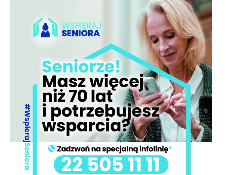 Pomoc dla seniorów. Zgłoszenia kieruj na  infolinię   - Zdjęcie główne