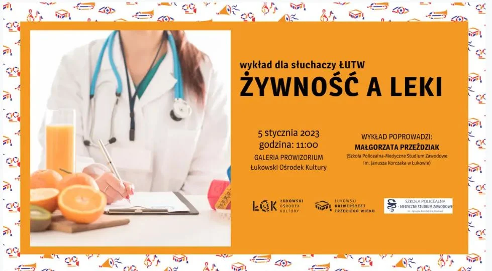 Wykład ŁUTW: Żywność a leki. Już w czwartek 5 stycznia - Zdjęcie główne