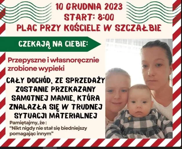 Już 10 grudnia w Szczałbie świąteczny kiermasz na pomoc Marcie, która straciła męża, będąc w ciąży.  Można także wpłacić na zbiórkę - Zdjęcie główne