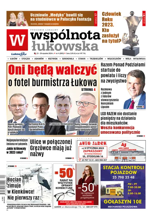 Najnowsze wydanie Wspólnoty Łukowskiej 23 stycznia 2024r - Zdjęcie główne