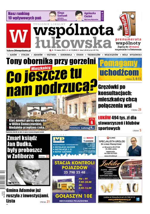 Najnowszy numer Wspólnoty Łukowskiej  ( 8 marca 2022) - Zdjęcie główne