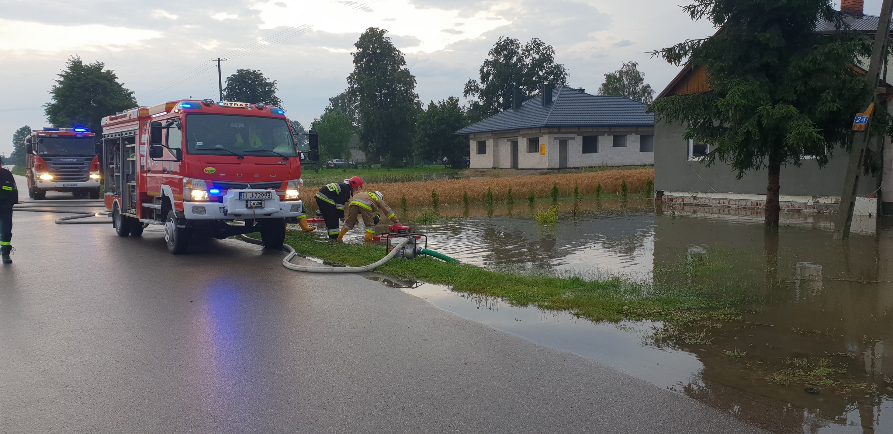 W Strzyżewie zalało posesję