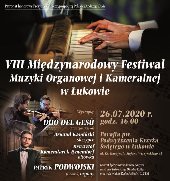 II koncert „VIII Międzynarodowego Festiwalu Muzyki Organowej i Kameralnej w Łukowie”   - Zdjęcie główne