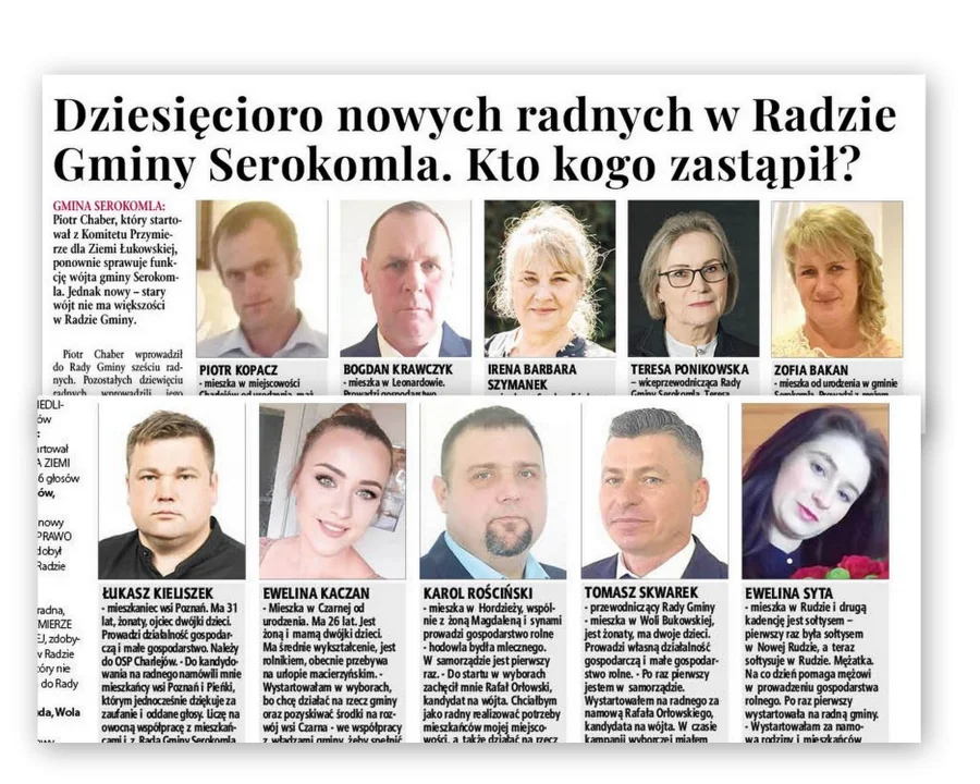Dziesięcioro nowych radnych w Radzie Gminy Serokomla. Kto kogo zastąpił? - Zdjęcie główne