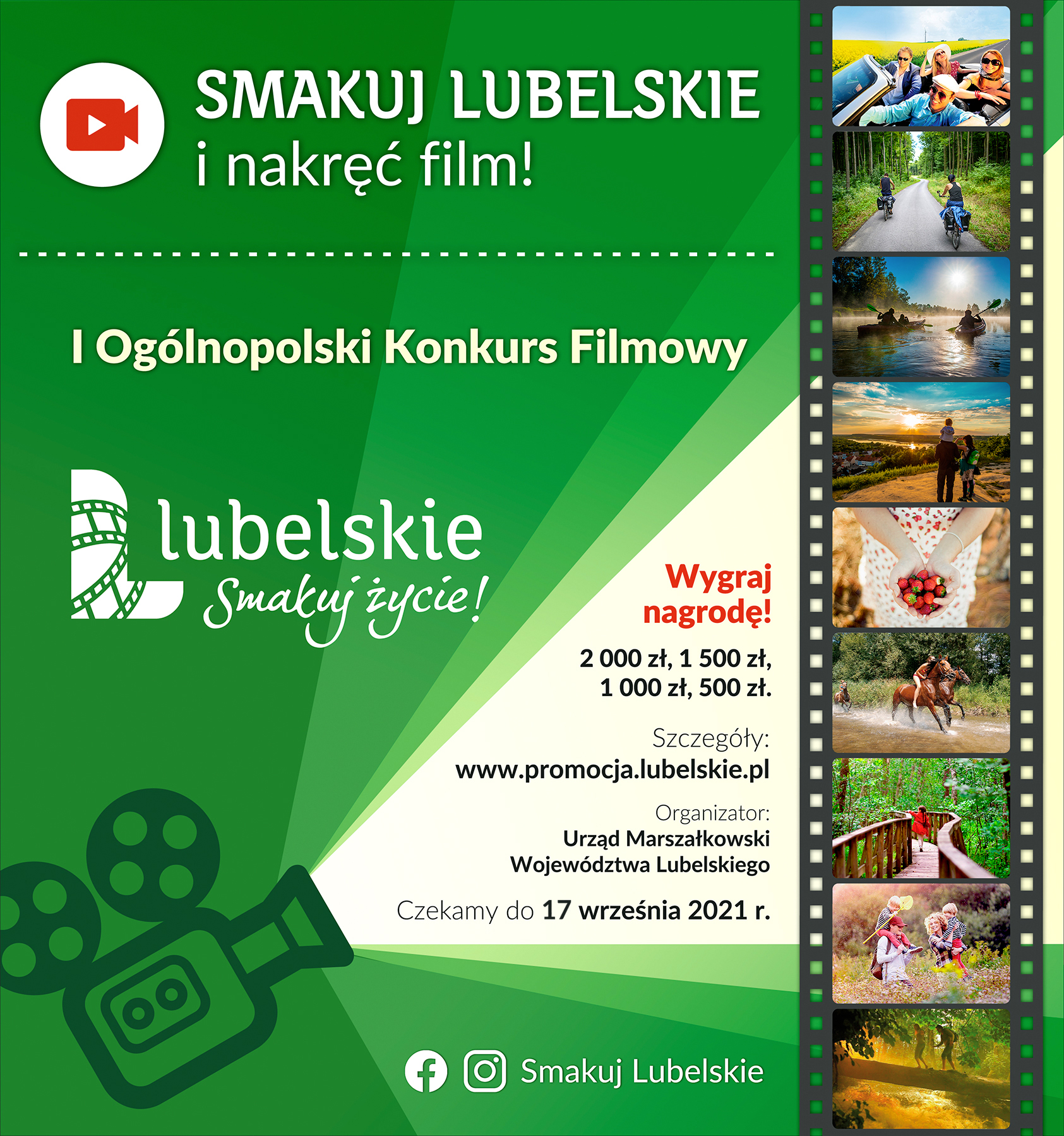 Województwo lubelskie: Trwa nabór w Ogólnopolskim Konkursie Filmowym "Lubelskie. Smakuj życie!” - Zdjęcie główne