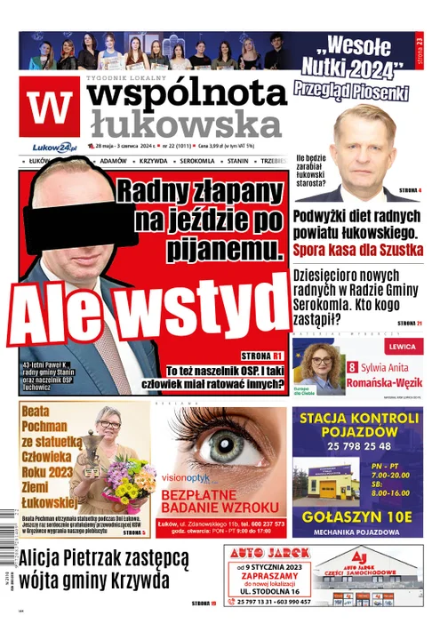 Najnowsze wydanie Wspólnoty Łukowskiej 28 maja 2024r - Zdjęcie główne