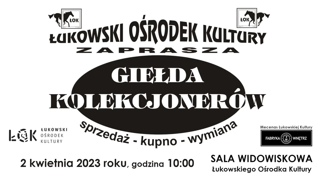 Łukowski Ośrodek Kultury zaprasza na Giełdę Kolekcjonerów - Zdjęcie główne