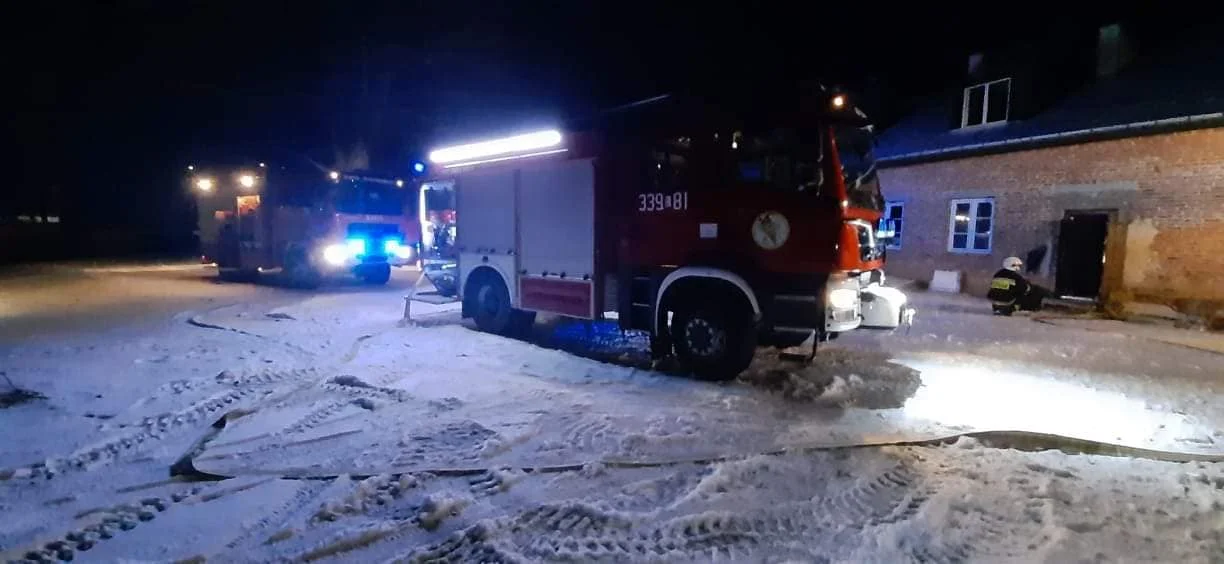 Pożar domu pod Lublinem. Ogień wybuchł w kotłowni - Zdjęcie główne