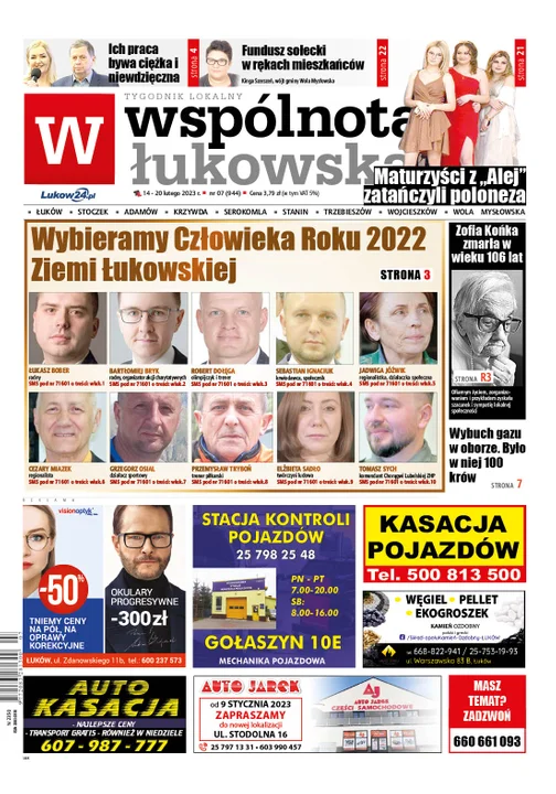 Najnowszy numer Wspólnoty Łukowskiej (14 lutego 2023) - Zdjęcie główne