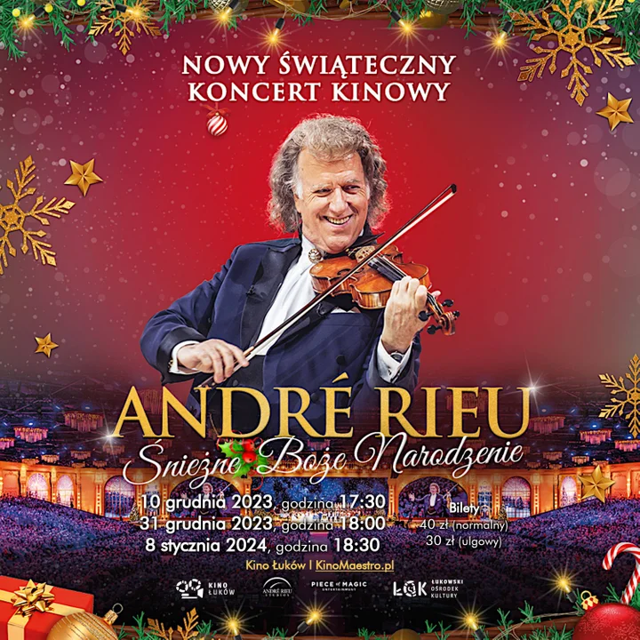 Sylwestrowa i noworoczna retransmisja koncertu André Rieu „Śnieżne Boże Narodzenie” w Kinie Łuków - Zdjęcie główne