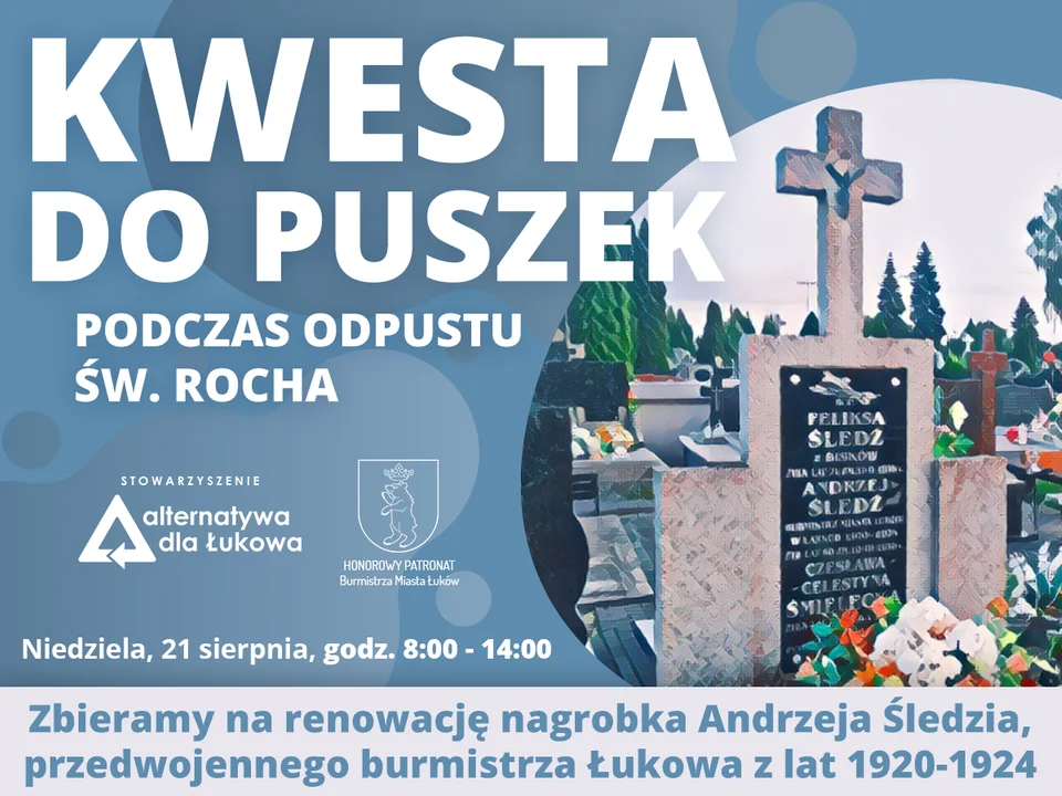 Na odpuście św.Rocha w Łukowie odbędzie się kwesta do puszek - Zdjęcie główne