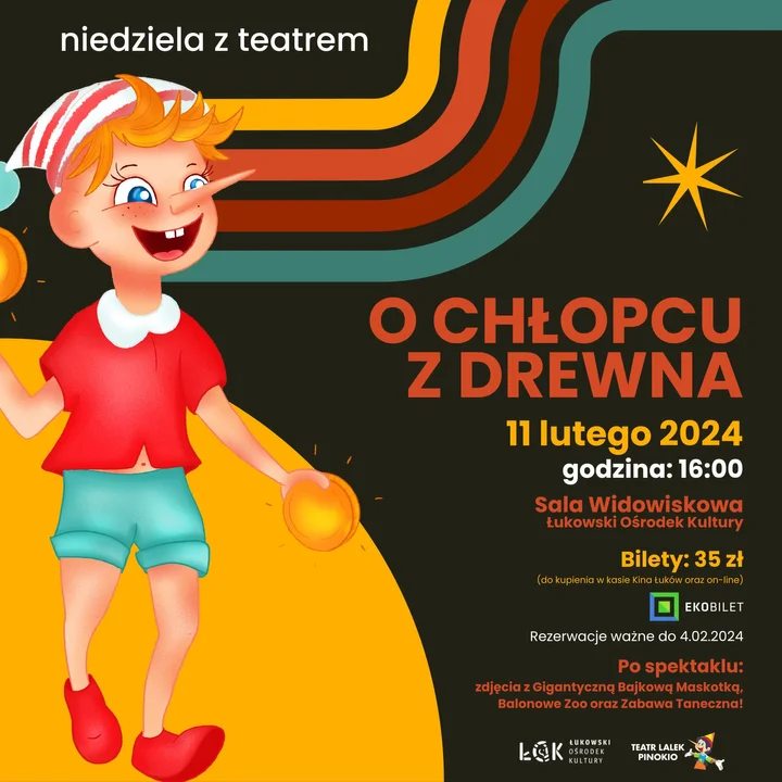 Niedziela z teatrem „O Chłopcu z drewna”  - 11 lutego - Zdjęcie główne