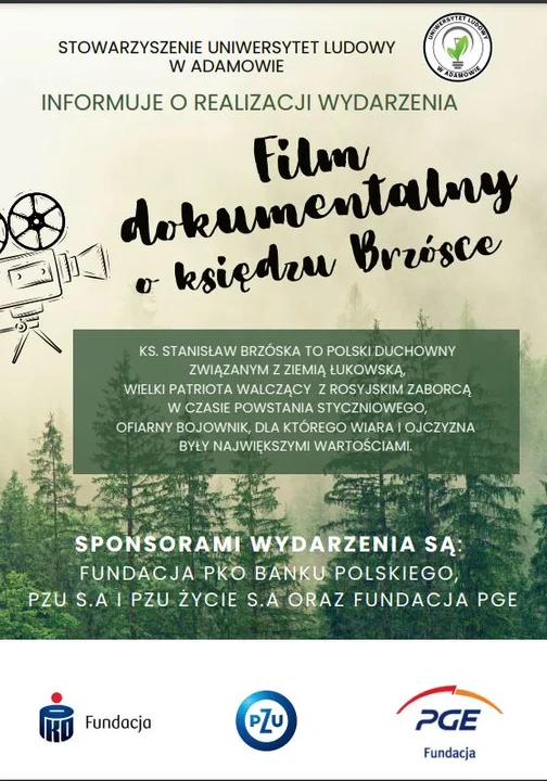 Powstał film dokumentalny o księdzu Stanisławie Brzósce. Z inicjatywy Uniwersytetu Ludowego w Adamowie - Zdjęcie główne